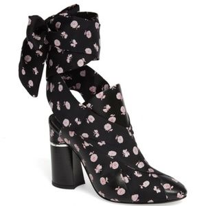 3.1 PHILIP LIM Drum Scarf Tie Floral Bootie
